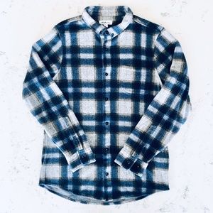 The Rail Long Sleeve Cozy Plaid Button Down - EUC